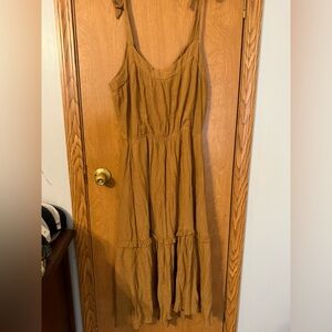 Chic Sleeveless Brown Maxi Dress